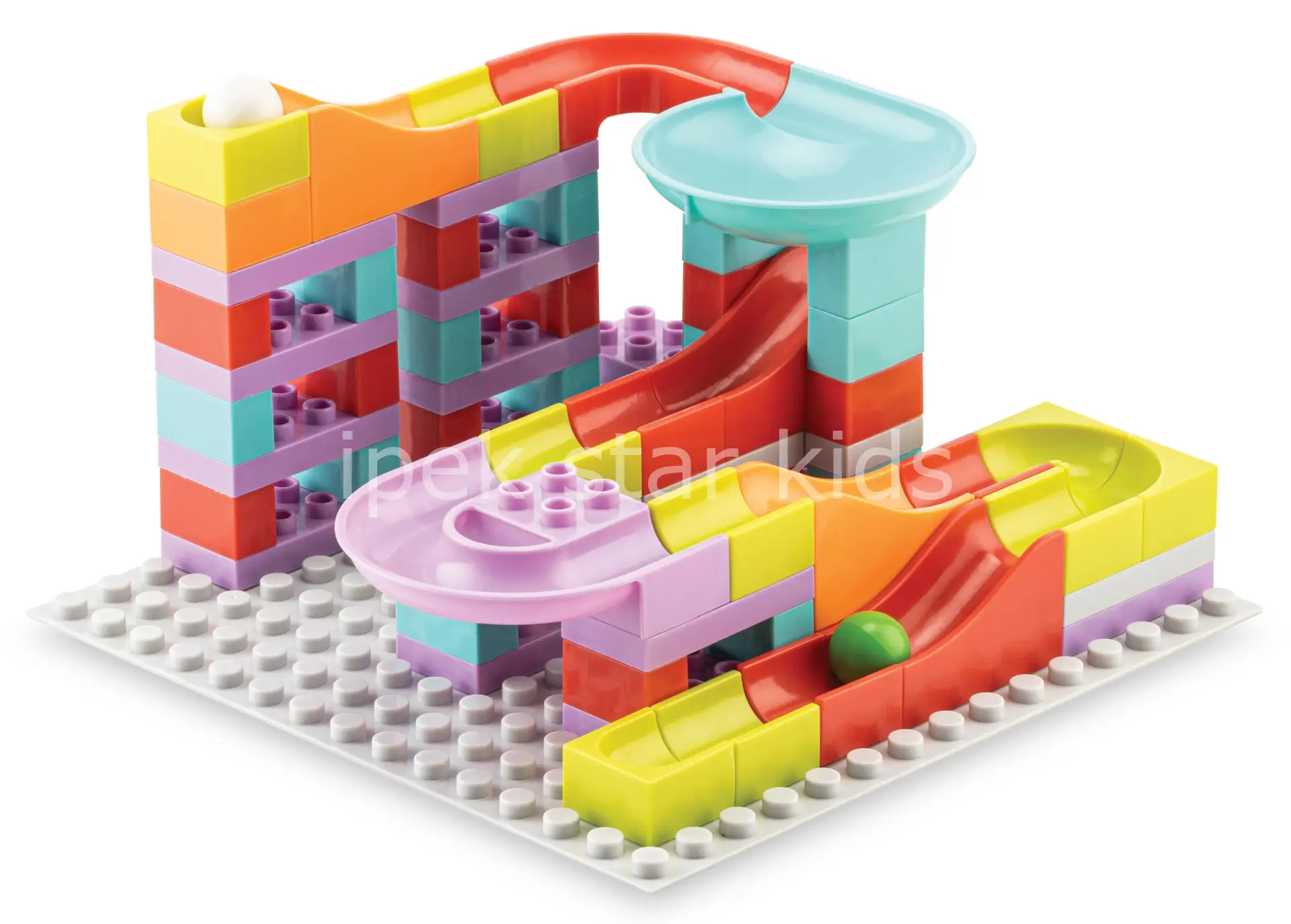 Slide Blok 75 Parça | Lego Duplo Uyumlu Eğitici Yapı Blok Seti