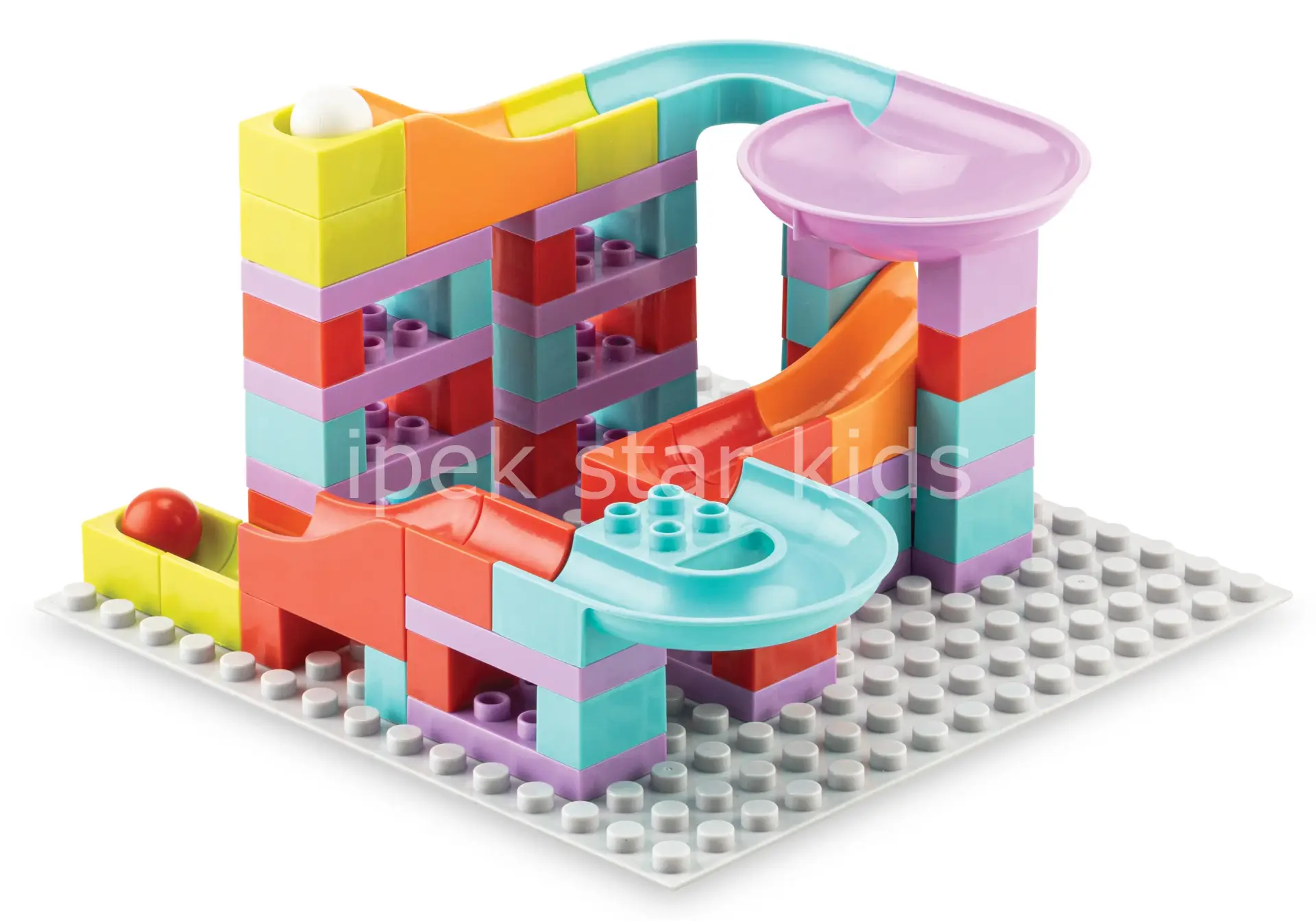 Slide Blocks 65 Parça | Lego Duplo Uyumlu Eğitici Yapı Blok Seti