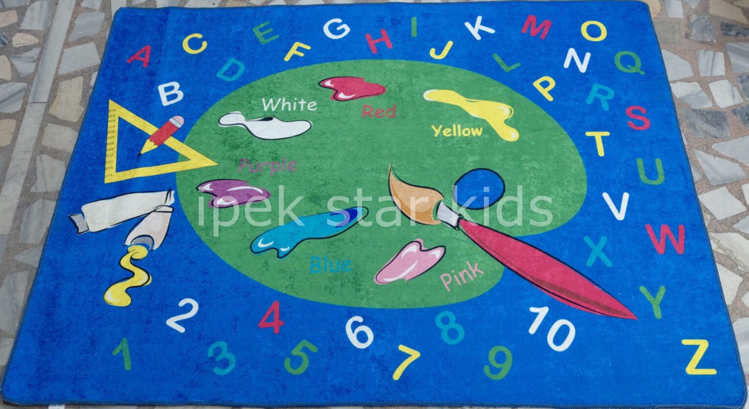 Palet Paint Oyun Halısı 140x190 cm | Eğitici ve Yaratıcı Çocuk Halısı