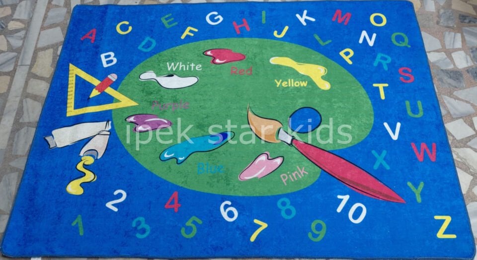 Palet Paint Oyun Halısı 140x190 cm | Eğitici ve Yaratıcı Çocuk Halısı