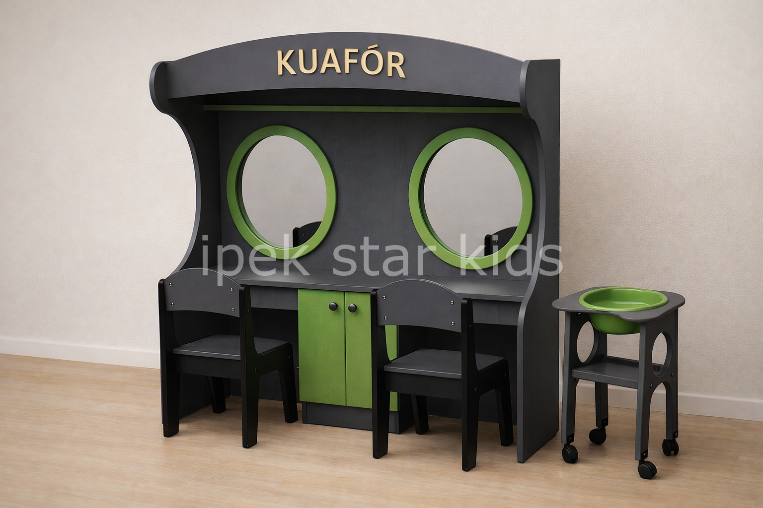 Kuaför Oyun Köşesi 140x140x45 cm Güzellik Köşesi | Çocuk Kuaför Salonu Oyun Ünitesi