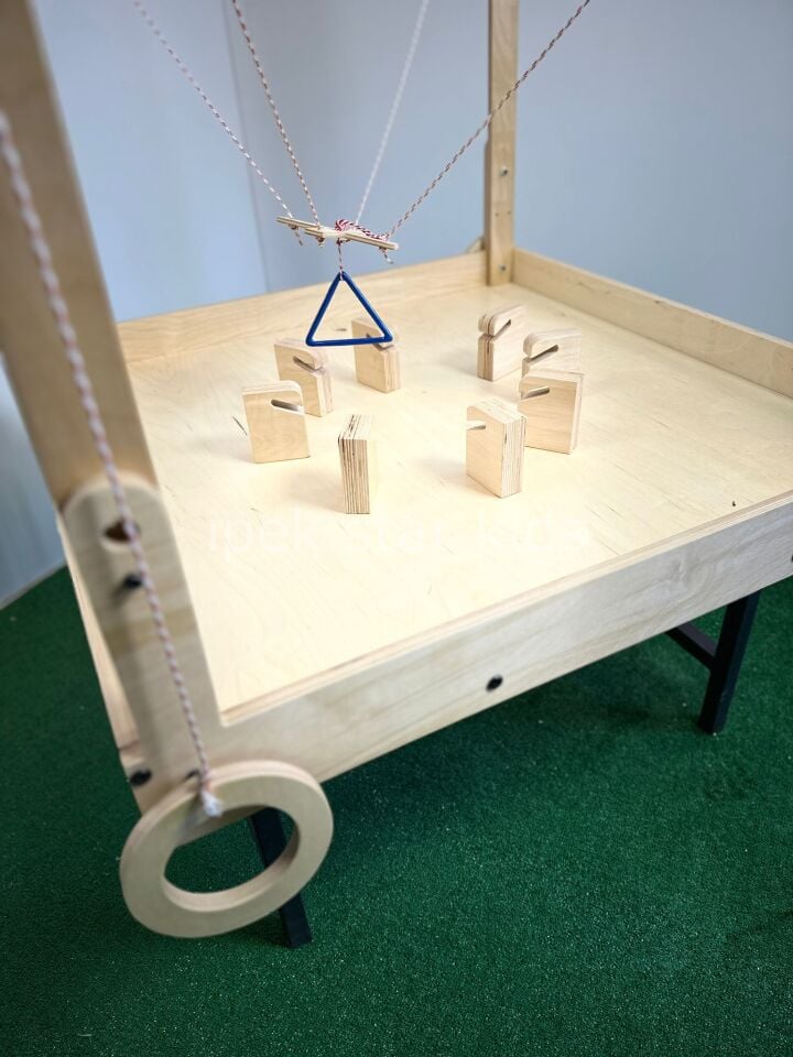 Ahşap Denge Kule Platformu | Denge & Beceri Oyunu (2–4 Kişilik)