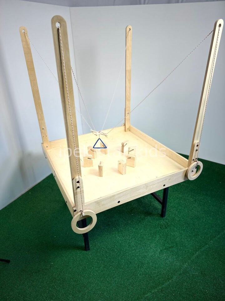 Aileler için ahşap denge ve koordinasyon oyunu