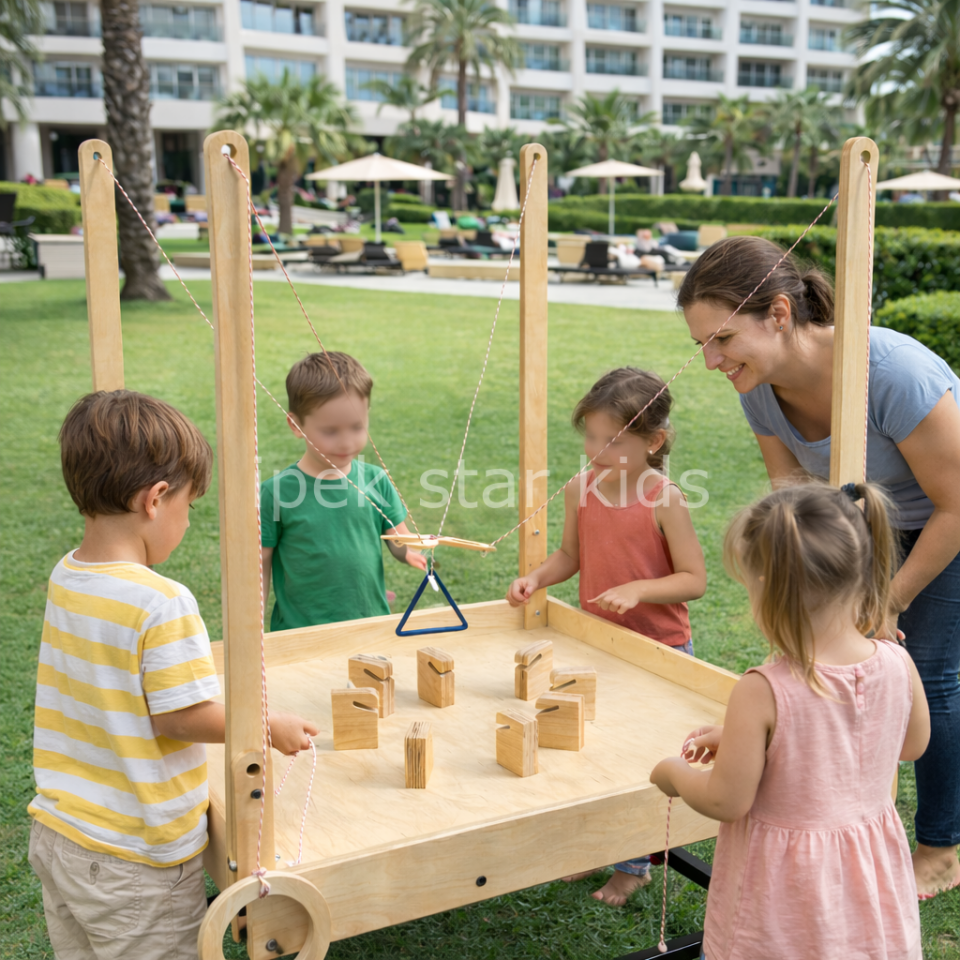 Mini club ahşap kule platformu oyunu