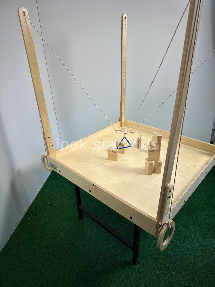 Ahşap Denge Kule Platformu | Denge & Beceri Oyunu (2–4 Kişilik)