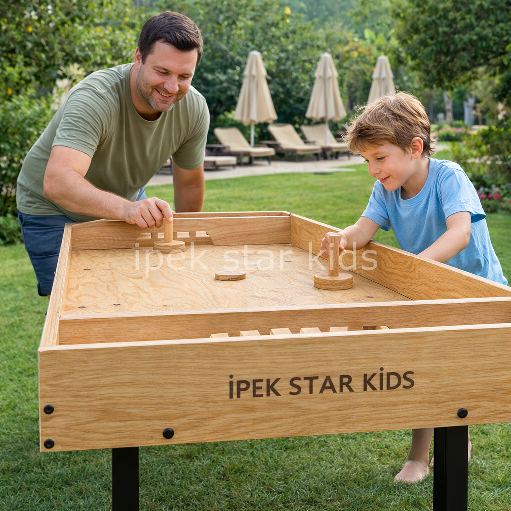 Ahşap hokey masası 180x80 cm iç ve dış mekan kullanımına uygun