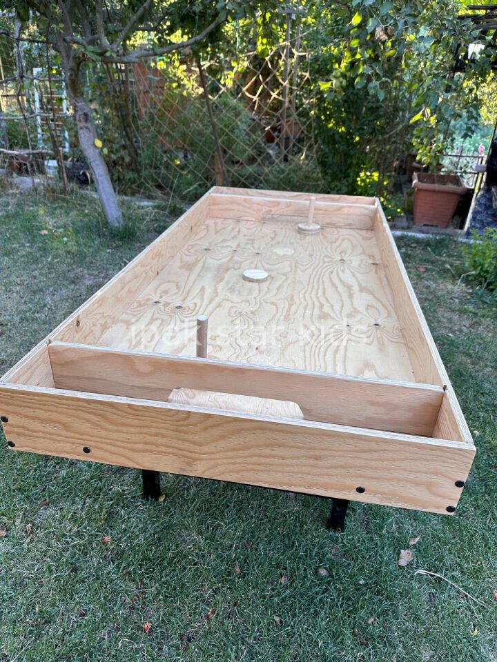 Çocuklar ve yetişkinler için ahşap hokey oyunu masa modeli