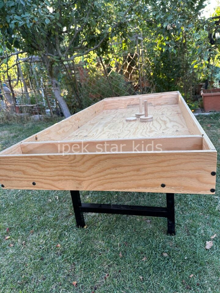 Ahşap Hokey Masası 180×80 cm | İç ve Dış Mekan Aile Oyun Masası