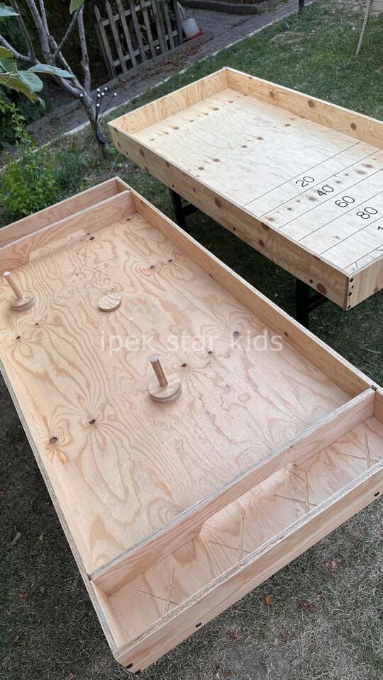Ahşap Hokey Masası 180×80 cm | İç ve Dış Mekan Aile Oyun Masası