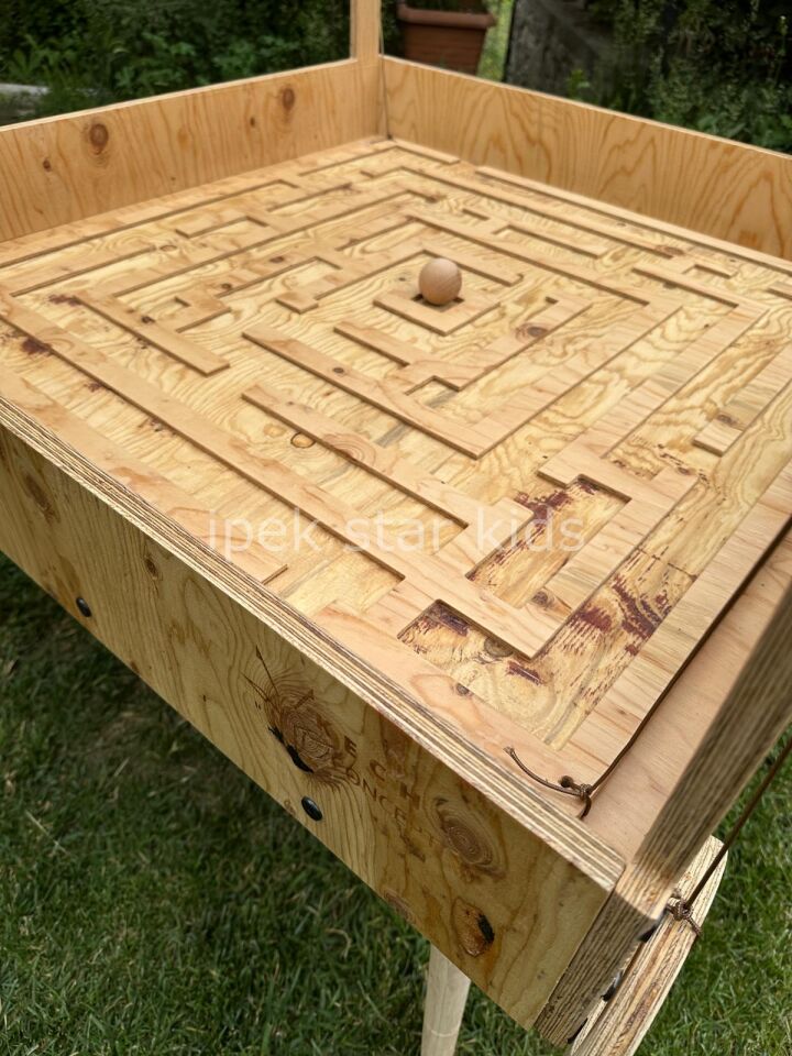 Ahşap Labirent Platformu  Denge Oyunu