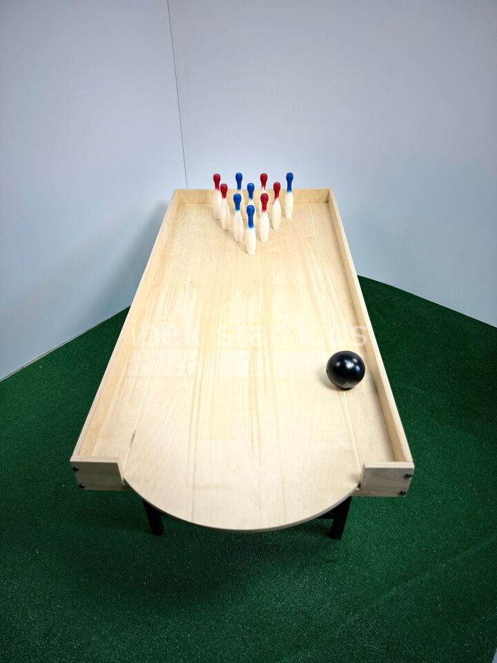 Ahşap Bovling Platformu 170×70 | Masa Bowling Oyunu
