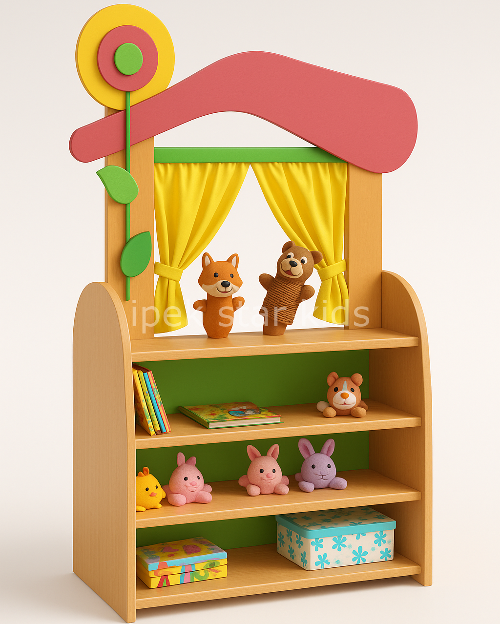 Anaokulu kukla dolap ve sahnesi