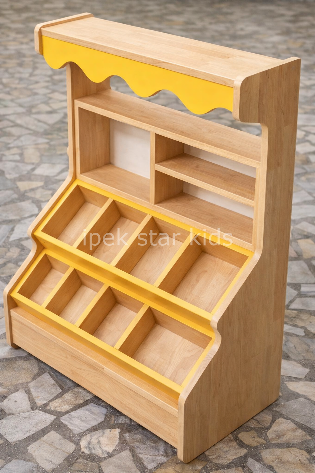 Anaokulu Manav Köşesi MDF Lam Oyun Market Standı 70x45x95 cm – İpek Star Kids