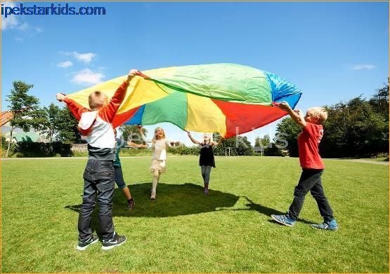 Çocuk Paraşüt Oyunu | Grup Aktiviteleri İçin Eğitici Oyun Seti