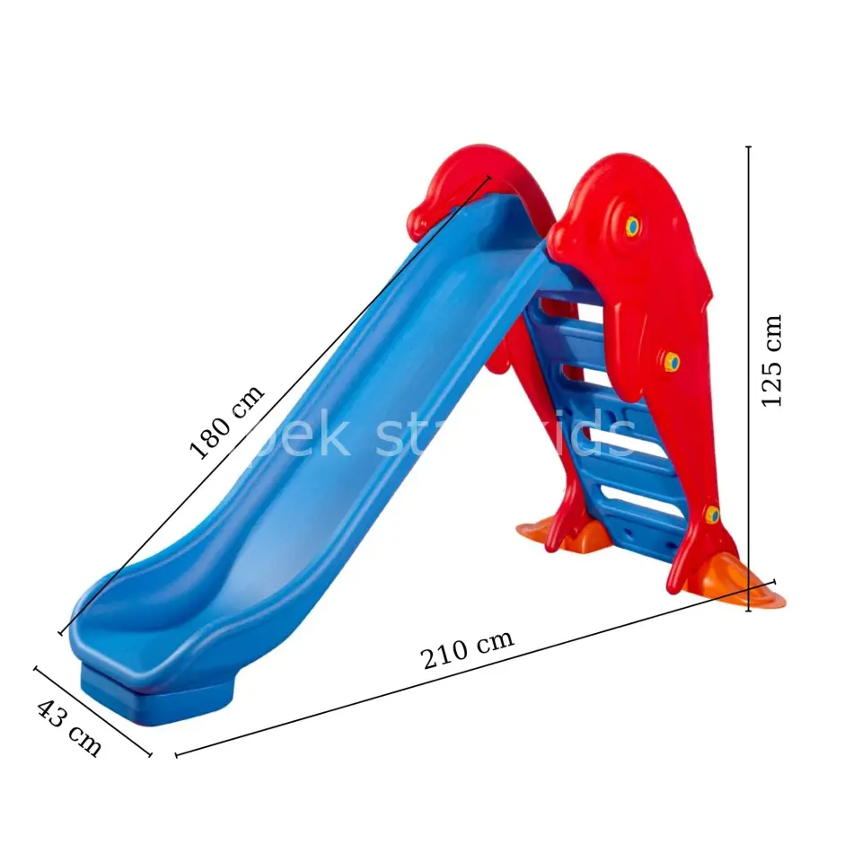 Anaokulu Yunus Kaydırak | Yunus Figürlü Plastik Çocuk Kaydırağı