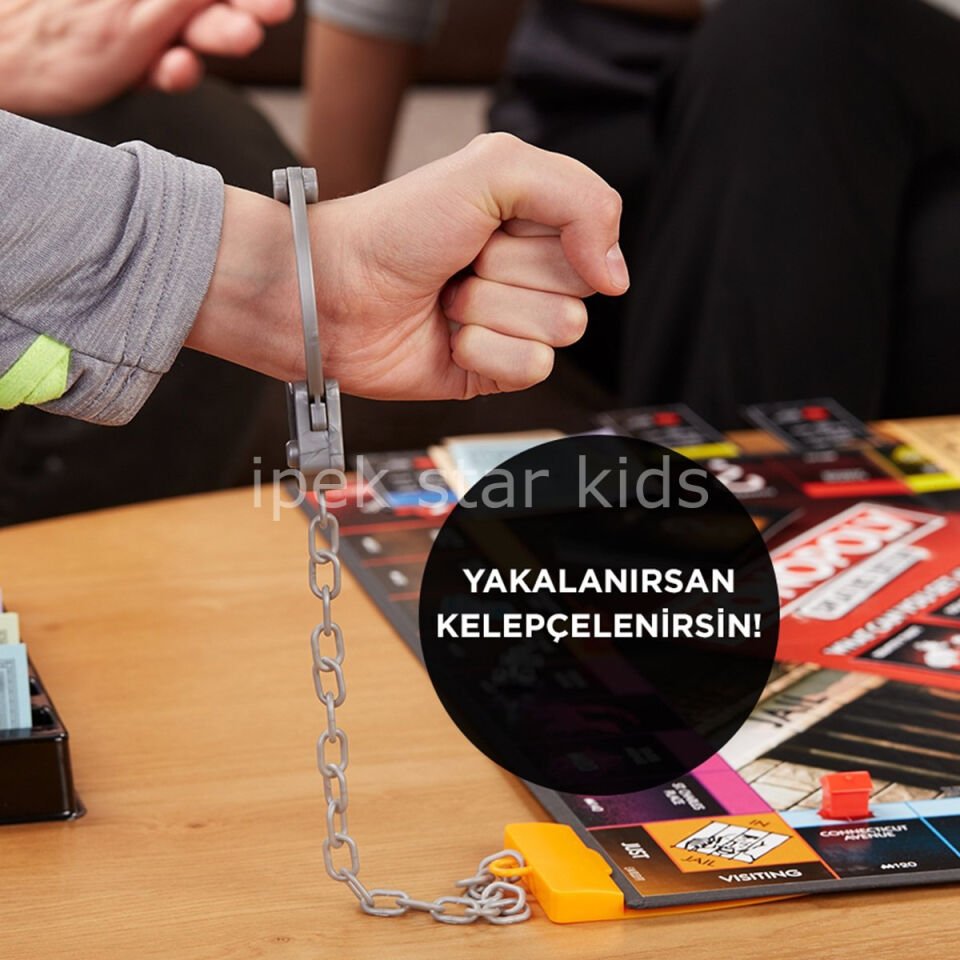 Monopoly Cheaters kelepçeli kutu oyunu 8 yaş üzeri aile masa oyunu