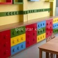 Renkli LEGO dolap sistemleri