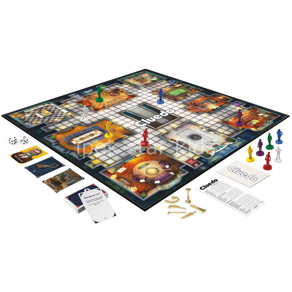 Otel Aile Gizem Oyunu Cluedo dedektif seti 8 yaş üzeri 2-6 kişilik masa oyunu otel mini club aile aktivitesi