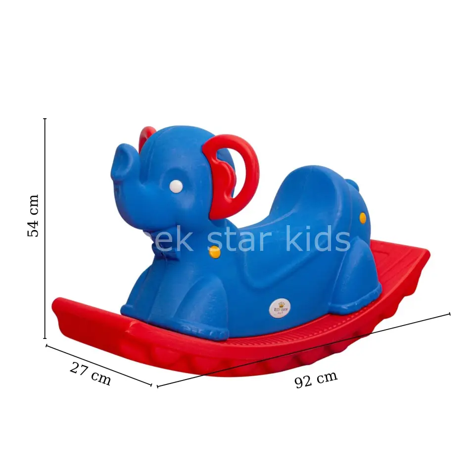 Anaokulu ve Kreş İçin Plastik Sallanan Fil Oyuncak