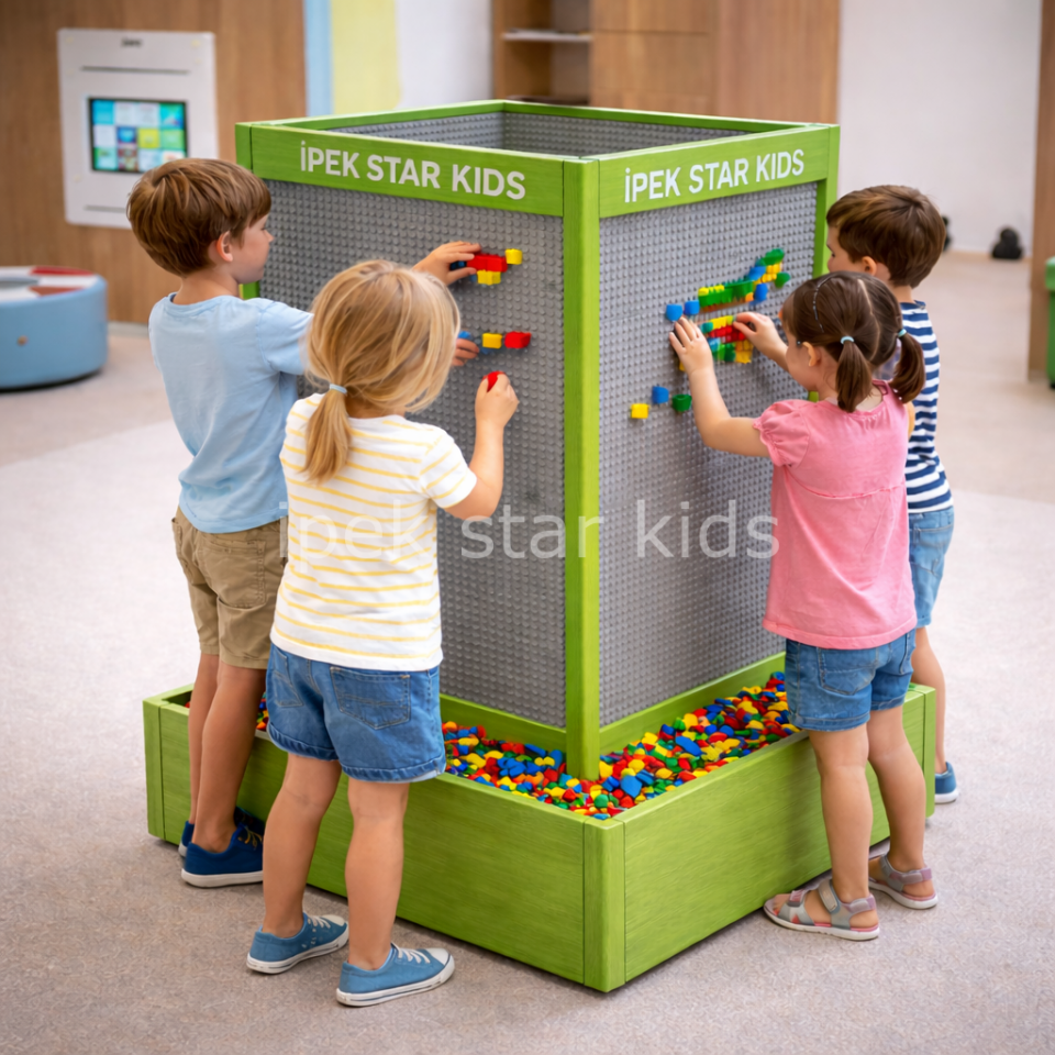 4 yönlü lego oyun paneli 130x65 cm