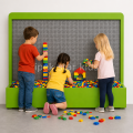 Ahşap Lego Duvarı 160x130 cm MDF Lam Çocuk Aktivite Paneli – İpek Star Kids