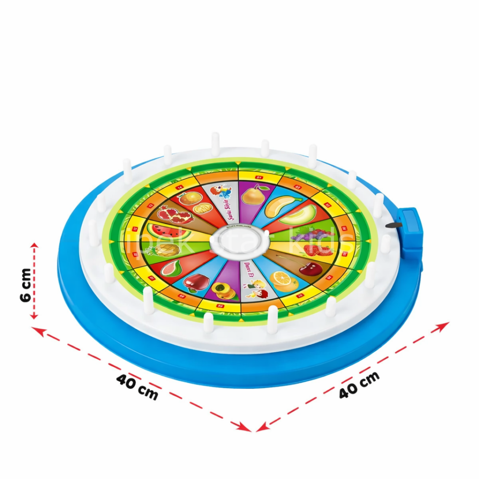 40 cm çocuk bilgi yarışması çarkıfelek oyuncağı eğitici masa oyunu
