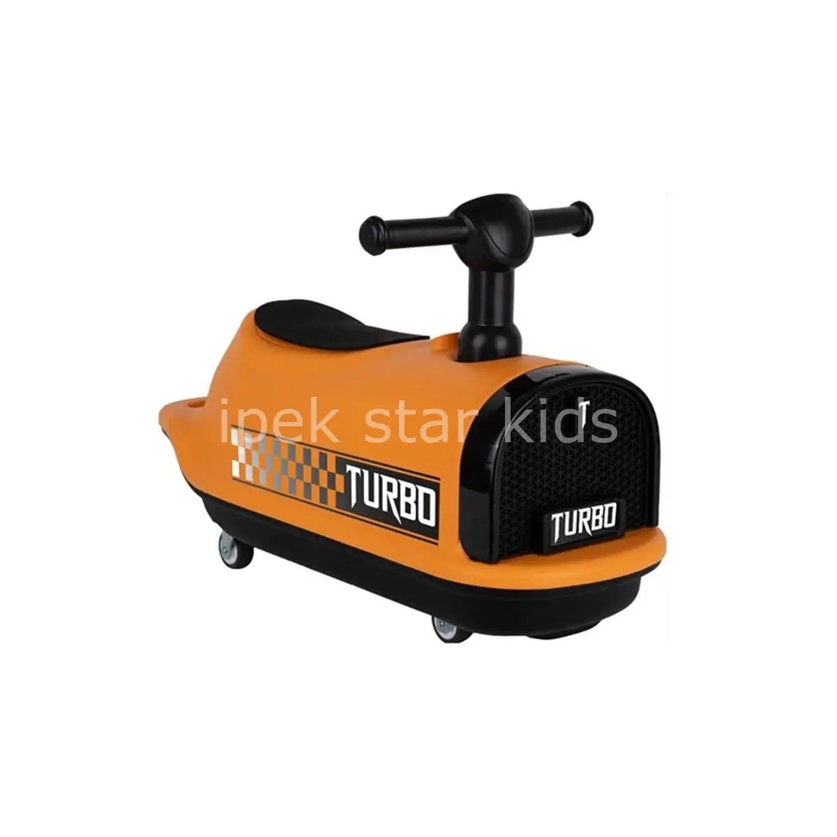 ilk Arabam turuncu 53x24x39 cm çocuk kaykay araba 360 derece dönebilen tekerli binilebilir