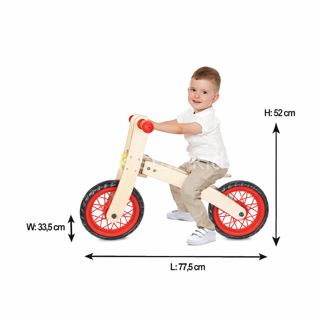 3 kademeli ayarlanabilir koltuklu pedalsız bisiklet