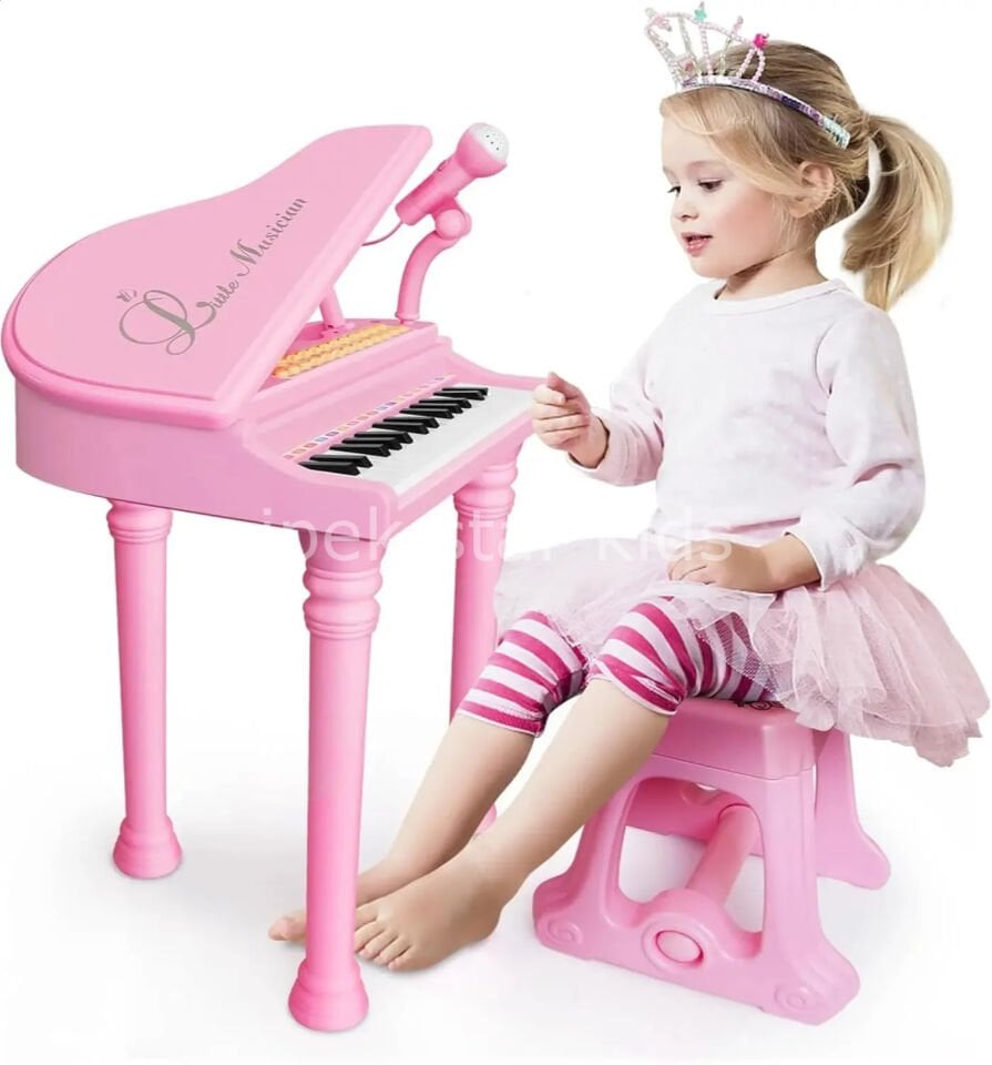 37 tuşlu ışıklı dijital çocuk piyanosu