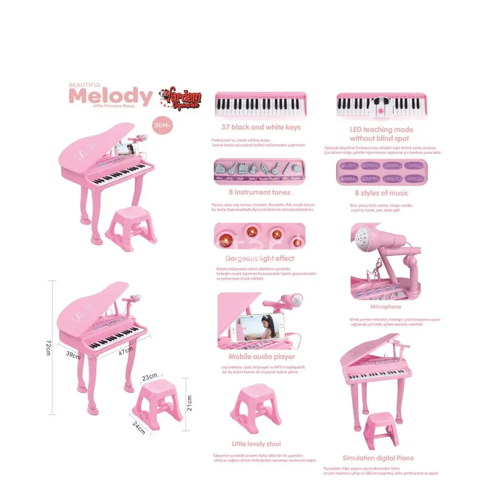 Mini club müzik oyuncağı piyano
