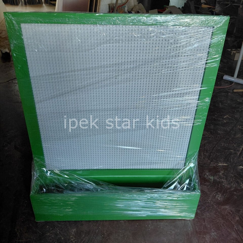 Duvara Monte Lego Paneli – Ahşap Lego Oyun Duvarı (130x110 cm)