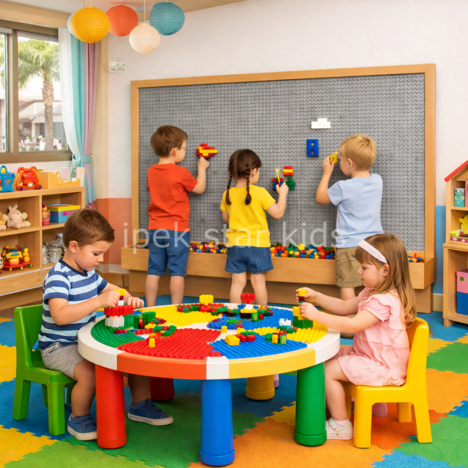 Lego Tasarım Duvarı – Anaokulu Yapı Oyun Alanı