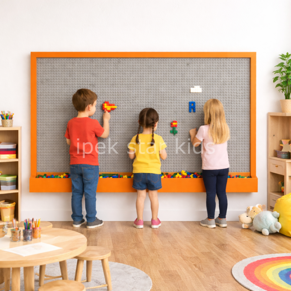 Eğitici Lego oyun duvarı otel mini club çocuk oyun alanında kullanımı