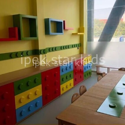 İpek Star Kids lego konsept anaokulu mobilyaları ve sınıf iç mekan tasarımı