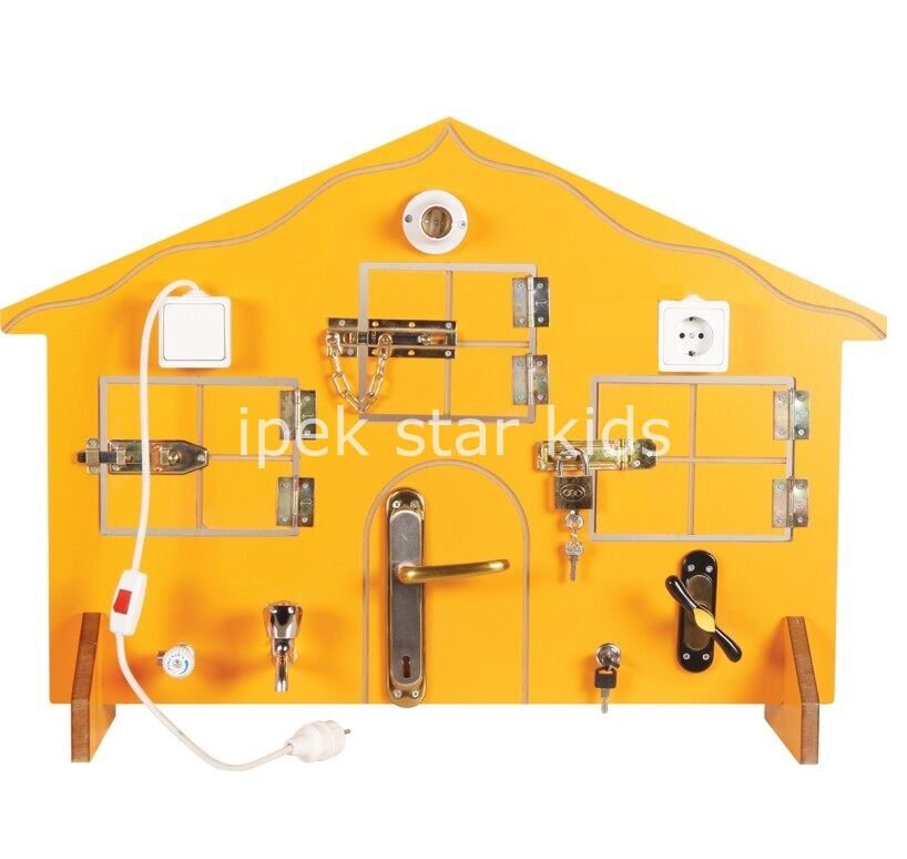 günlük beceri geliştirme panosu rehabilitasyon el becerisi eğitim paneli