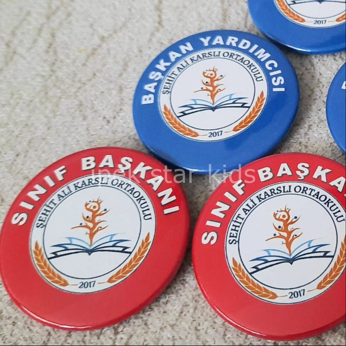 otel animasyon baskılı metal rozet