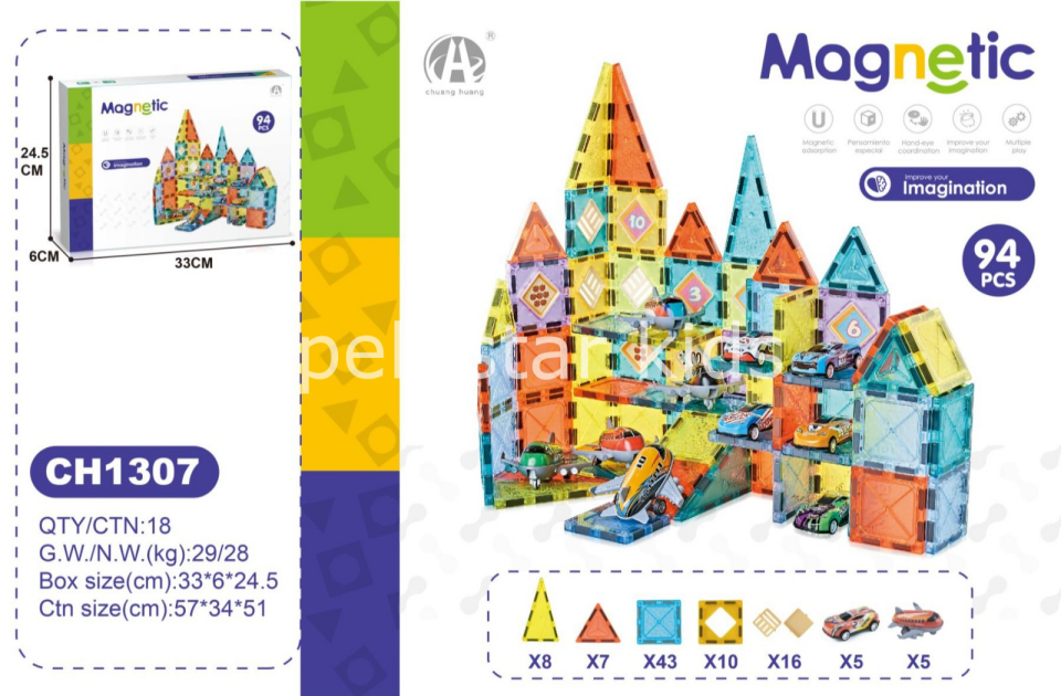 manyetik bloklar 94 parça