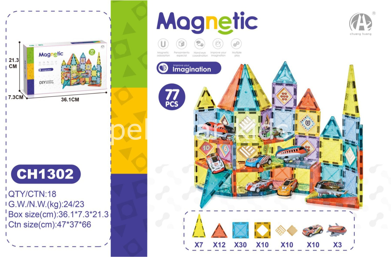 manyetik bloklar 77 parça