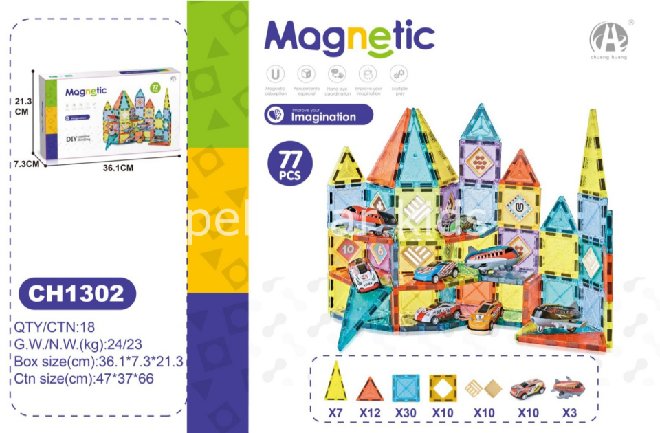 manyetik bloklar 77 parça