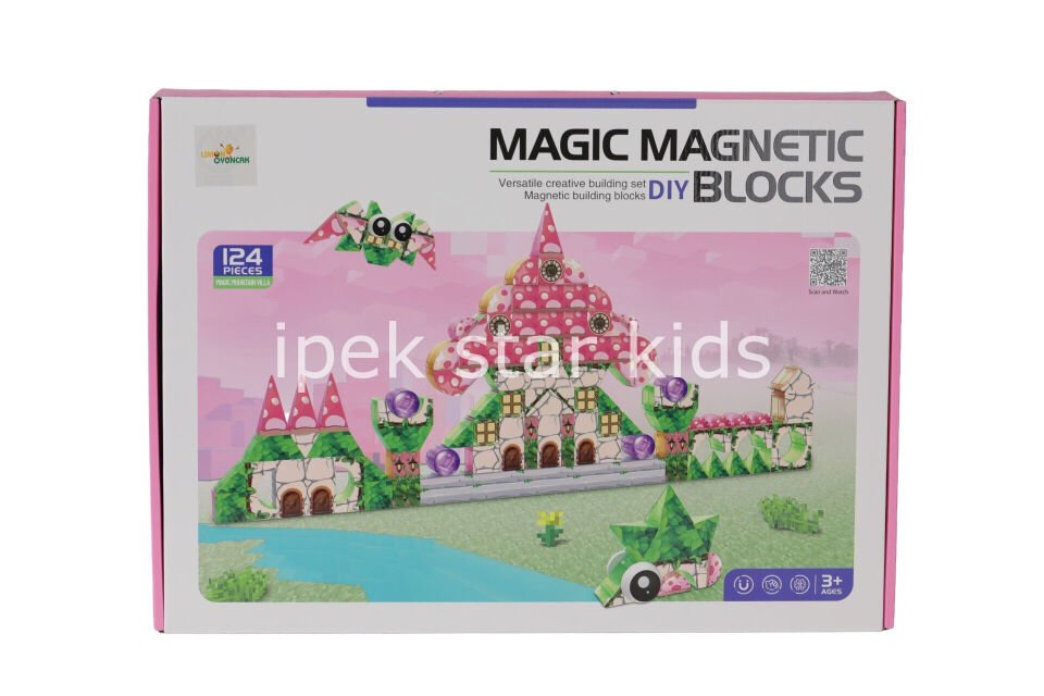 manyetik puzzle 124 parça set