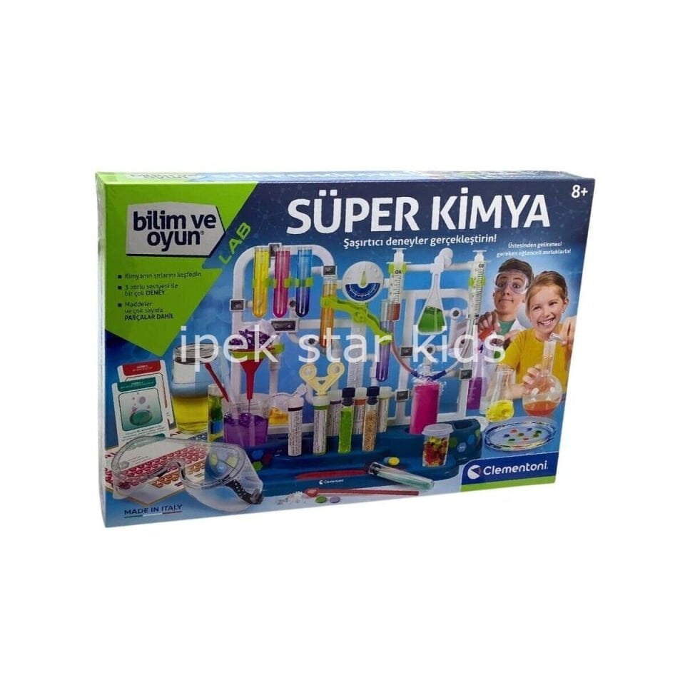 Eğitici kimya laboratuvar seti çocuklar için deney oyuncak